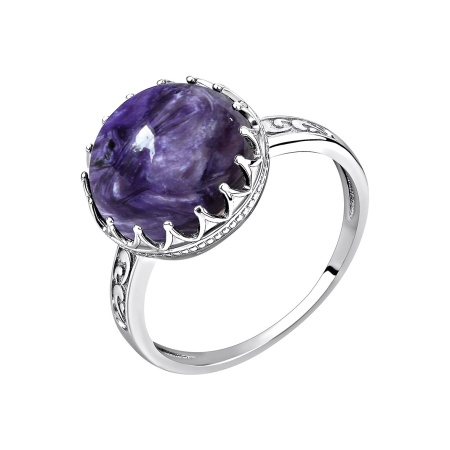 Купить кольцо из серебра с чароитом в интернет-магазине KRASNOE