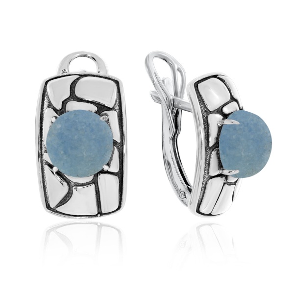 Серьги из серебра с виоланами 2310В01753 от KRASNOE, металл Серебро, вставка Виолан