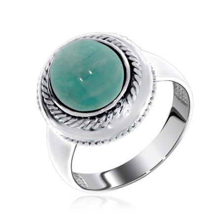 Купить кольцо из серебра с амазонитом в интернет-магазине KRASNOE