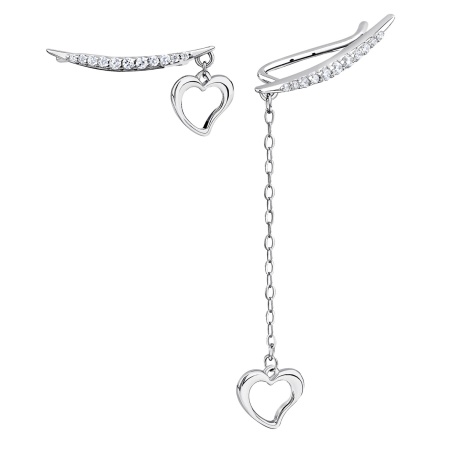 Серьги из серебра с фианитами 2340204903л-5 от KRASNOE, металл Серебро, вставка Фианит