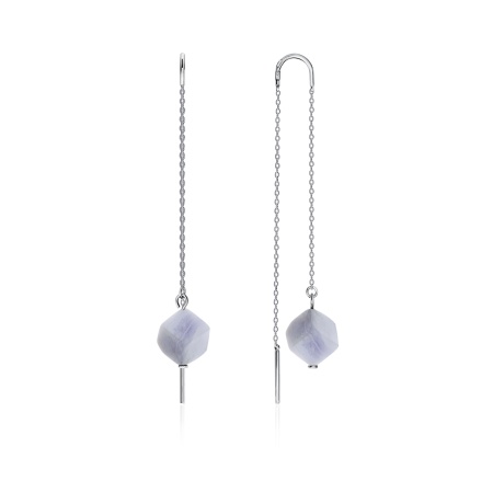 Серьги из серебра с агатом 2340390703-9-84 от KRASNOE, металл Серебро, вставка Агат