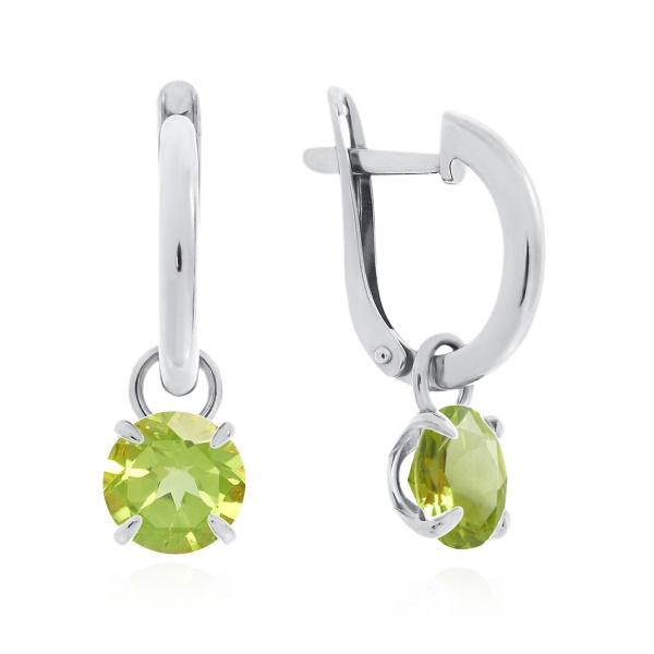 Серьги из серебра с ситаллом
