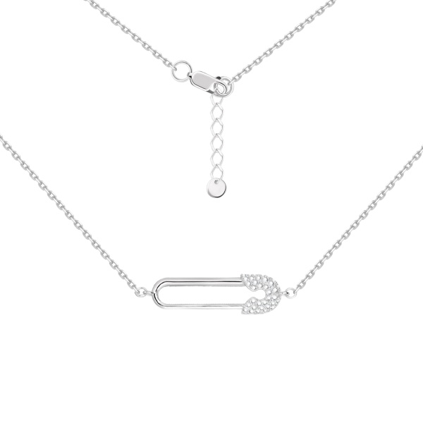 Колье из серебра с фианитами в ювелирном интернет-магазине