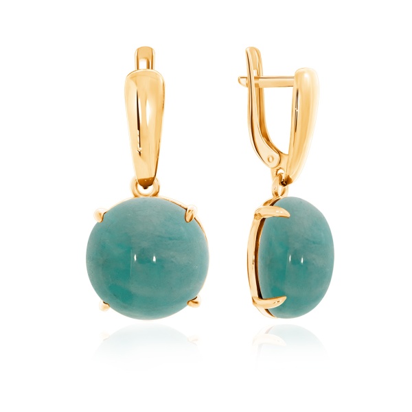 Серьги из серебра с амазонитами