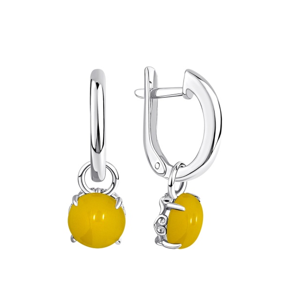 Серьги из серебра с агатами в ювелирном интернет-магазине