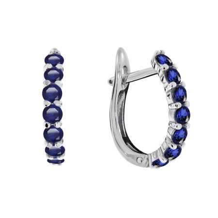 Серьги из серебра с ситаллами