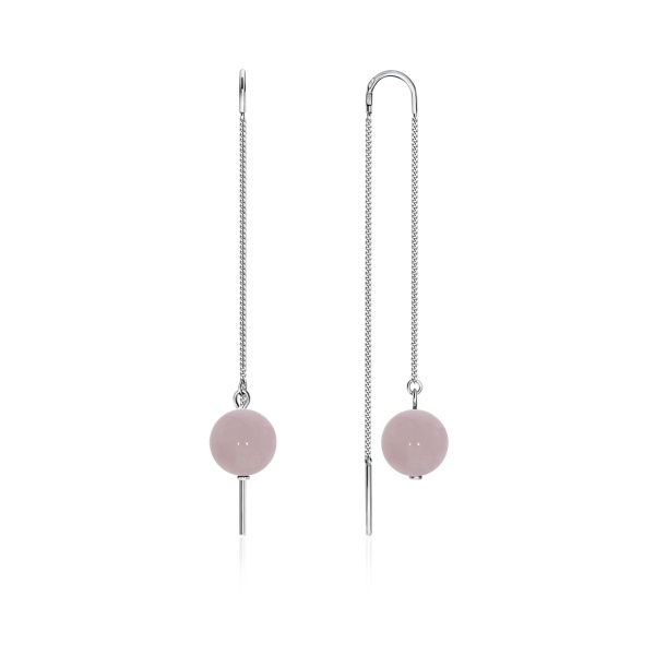 Серьги из серебра с кварцем 2340100710-6-30 от KRASNOE, металл Серебро, вставка Кварц