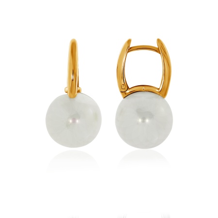 Серьги из серебра с жемчугом 2320244318 от KRASNOE, металл Серебро, вставка Жемчуг Имитация