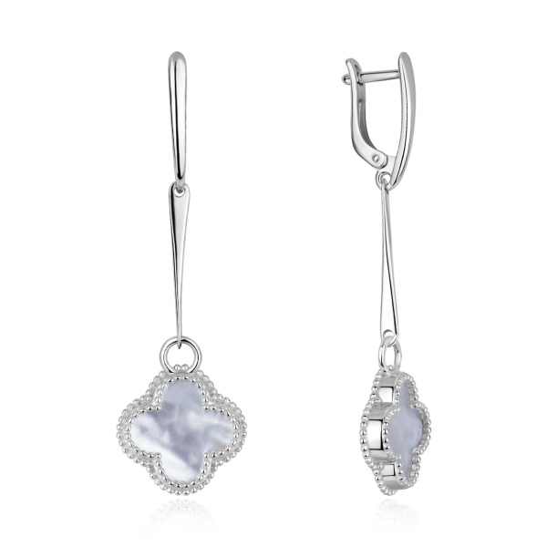 Серьги из серебра с перламутрами в ювелирном интернет-магазине