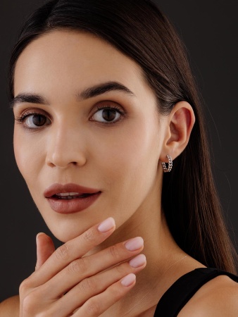 Серьги из серебра без вставок