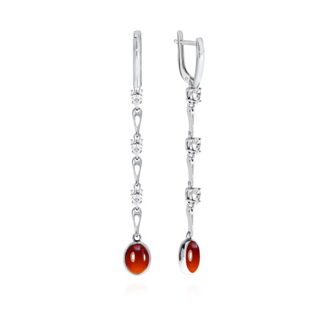 Серьги из серебра с агатом 2340391513-40 от KRASNOE, металл Серебро, вставка Агат