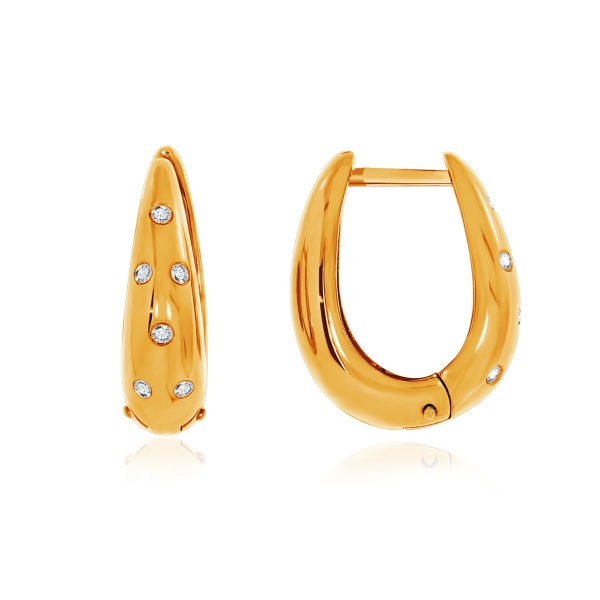 Серьги из серебра с фианитами со скидкой