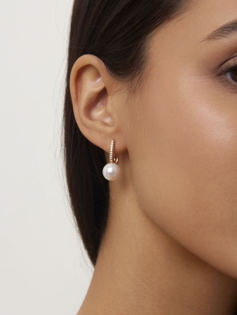 Серьги из серебра с жемчугом