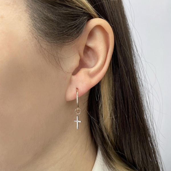 Серьги из серебра с фианитами 2329202816л от KRASNOE, металл Серебро, вставка Фианит