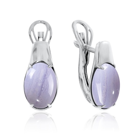 Серьги из серебра с агатом