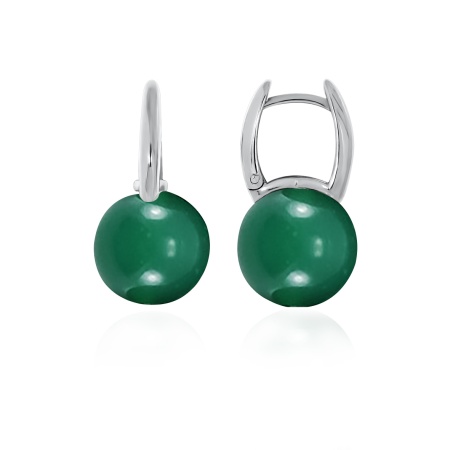 Серьги из серебра с агатами