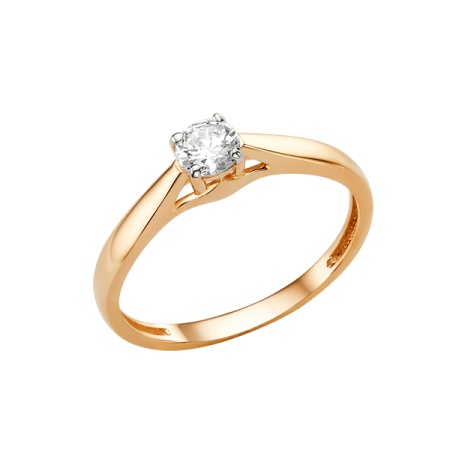 Купить кольцо из золота с фианитом в интернет-магазине KRASNOE