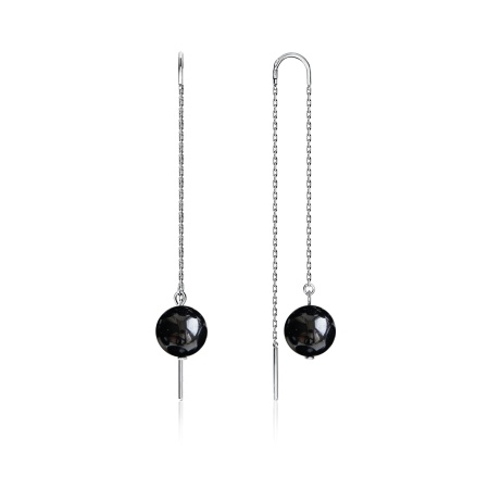 Серьги из серебра с агатом 2340390710-9-20 от KRASNOE, металл Серебро, вставка Агат