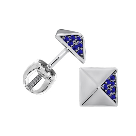 Пусеты из серебра с ситаллами 2348880544-82 от KRASNOE, металл Серебро, вставка Ситалл