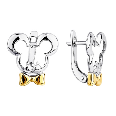 Серьги из серебра без вставок 2350405237 от KRASNOE, металл Серебро, вставка Без вставок