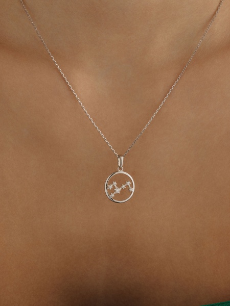 Купить подвеска из серебра с фианитами