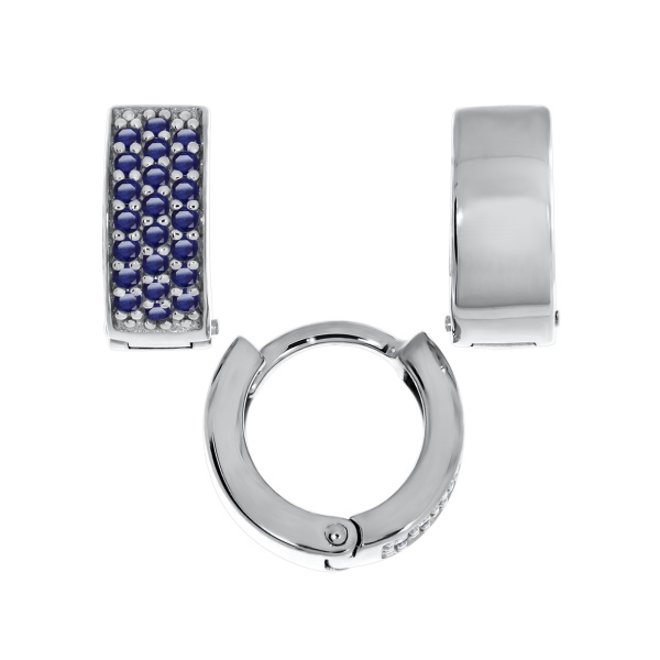 Серьги из серебра с ситаллами