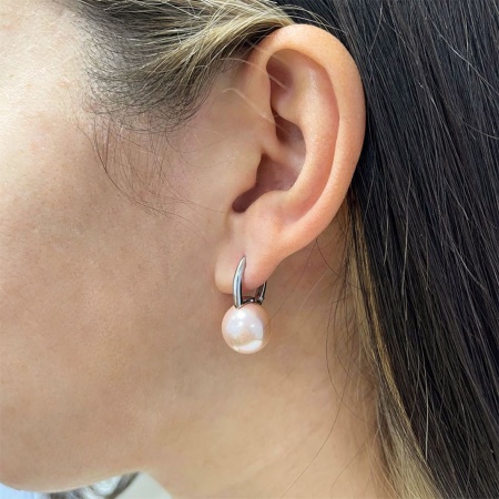 Серьги из серебра с жемчугом