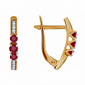 Серьги из золота с рубинами Серьги из золота с рубинами