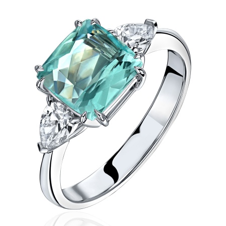 Кольцо из золота с турмалином и бриллиантами