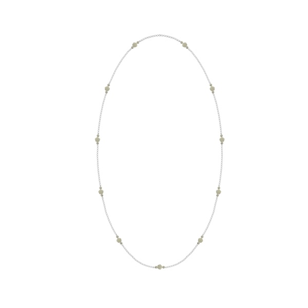 Колье из серебра с перламутрами и жемчугами