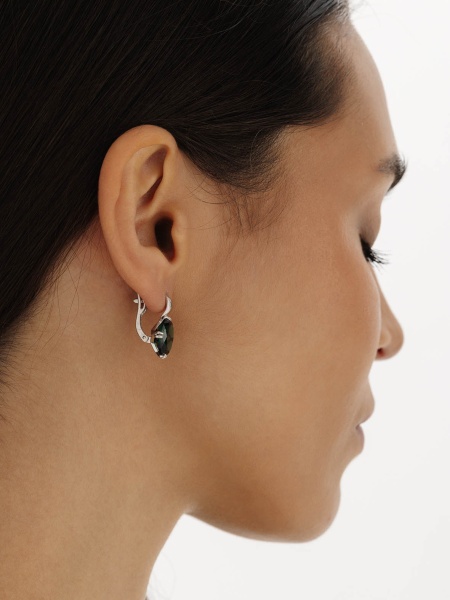 Серьги из серебра с ситаллами