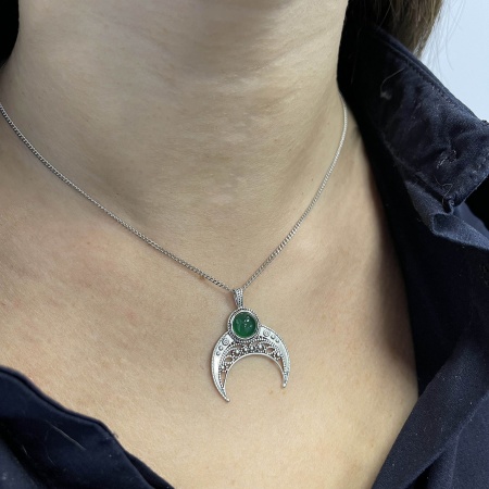 Купить подвеска из серебра с агатом