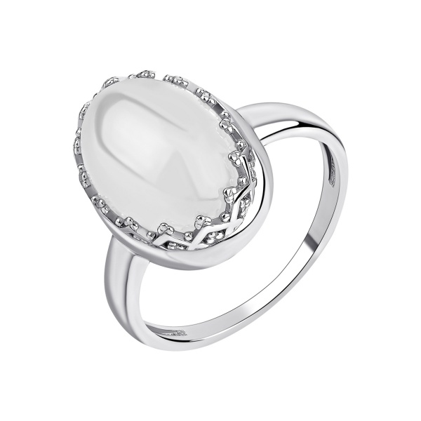 Купить кольцо из серебра с лунным каменем в интернет-магазине KRASNOE