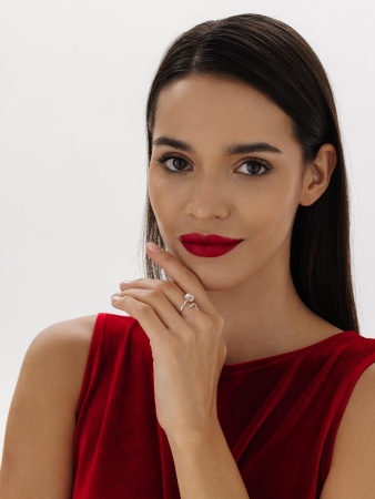 Купить кольцо из серебра с горным хрусталем в интернет-магазине KRASNOE