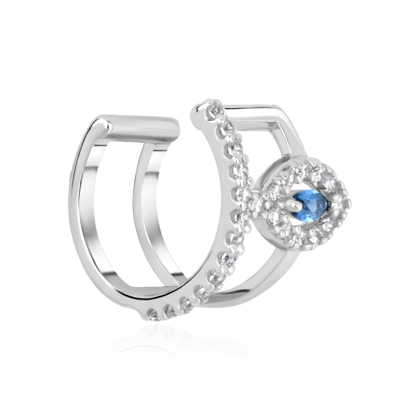 Серьги из серебра с ситаллом в ювелирном интернет-магазине