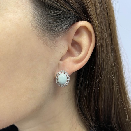 Серьги из серебра с цитринами