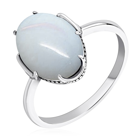 Купить кольцо из серебра с лунным каменем в интернет-магазине KRASNOE
