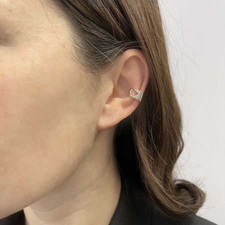 Серьги из серебра без вставок 2340404896 от KRASNOE, металл Серебро, вставка Без вставок