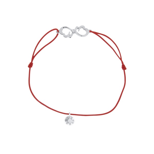 Купить браслет из серебра с нить капроном