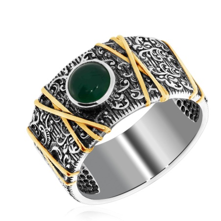 Купить кольцо из серебра с агатом в интернет-магазине KRASNOE