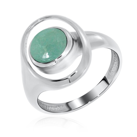 Купить кольцо из серебра с авантюрином в интернет-магазине KRASNOE