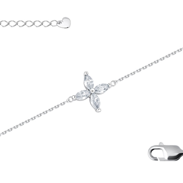 Купить браслет из серебра с фианитами