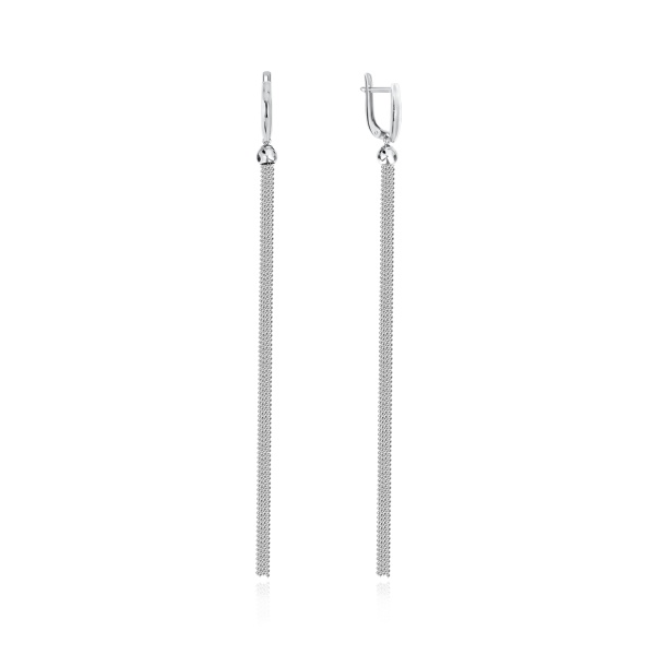 Серьги из серебра без вставок со скидкой