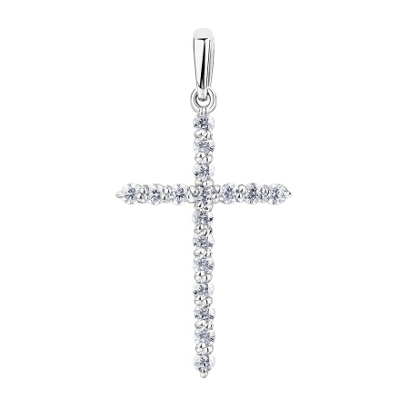 Подвеска из серебра с фианитами