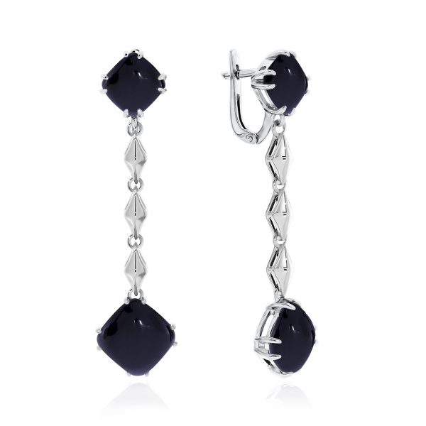 Серьги из серебра с агатом 2340391201-20 от KRASNOE, металл Серебро, вставка Агат
