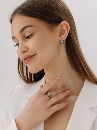 Серьги из серебра с яшмой