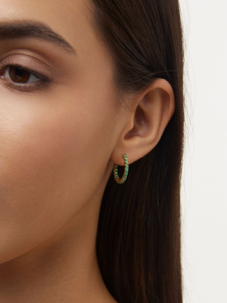 Серьги из серебра с агатами со скидкой