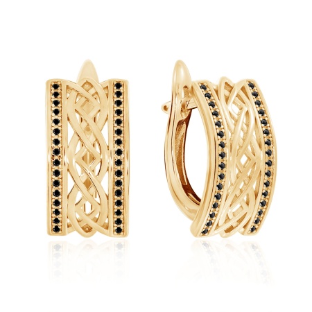 Серьги из серебра с ситаллами 2320881360л-20 от KRASNOE, металл Серебро, вставка Ситалл