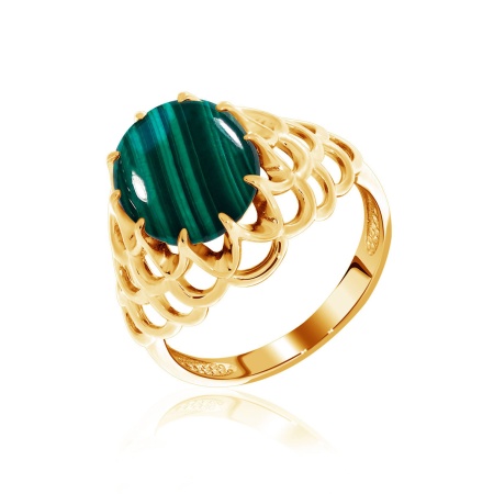 Купить кольцо из серебра с малахитом в интернет-магазине KRASNOE