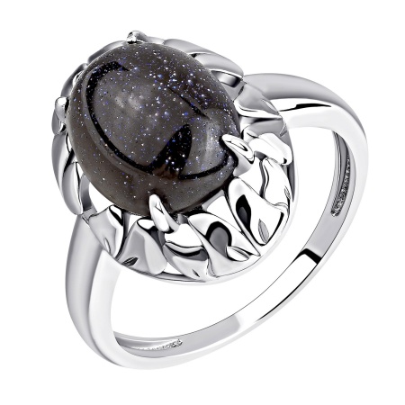 Купить кольцо из серебра с авантюрином в интернет-магазине KRASNOE